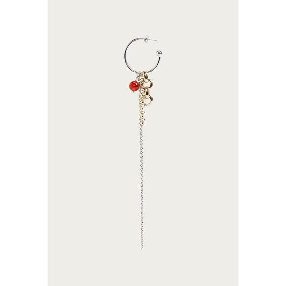 NEW JUSTINE CLENQUET terry earring in silver/pale gold - Picture 1 of 2